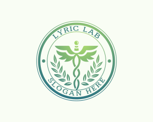 Clinic Hospital Caduceus logo design