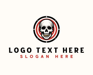 Bullet - Bullet Skull Target logo design