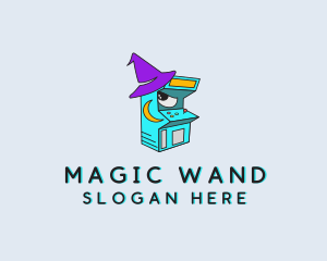 Arcade Wizard Hat logo design