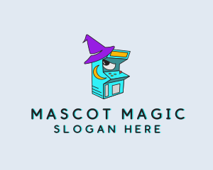 Arcade Wizard Hat logo design