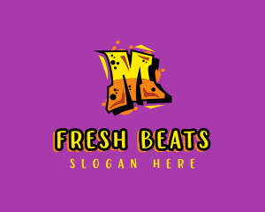 Hip Hop - Hip Hop Graffiti Letter M logo design