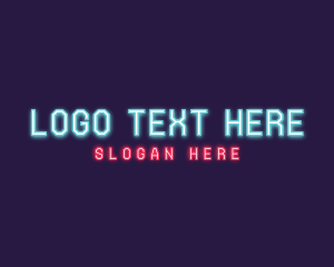 Futuristic - Neon Lights Party logo design