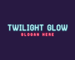 Neon Lights Nightlife logo design