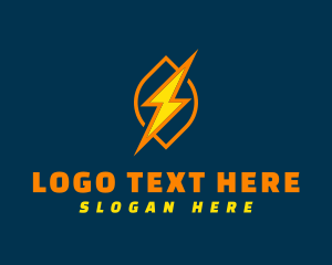 Electricity - Thunderbolt Energy Power logo design