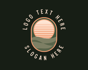 Ocean - Tropical Sunset Vacation logo design