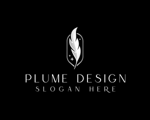 Plume - Writing Quill Pen logo design