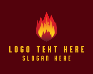 Burning - Mountain Fire Pit logo design