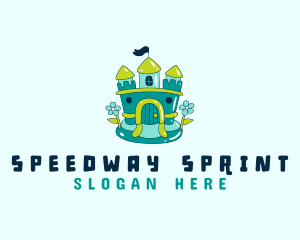 Theme Park - Inflatable Flower Castle logo design