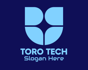 Blue Window Tech Shield logo design