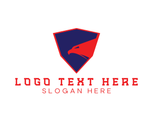 Orange Shield - Strong Shield Eagle logo design