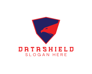 Orange Shield - Strong Shield Eagle logo design