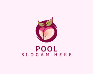 Bikini - Seductive Lingerie Peach logo design