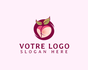 Erotic - Seductive Lingerie Peach logo design