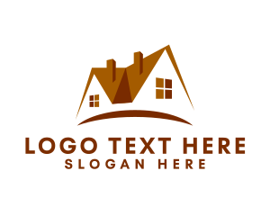Loft - House Roofing Realty logo design
