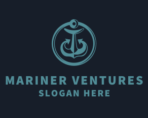 Anchor Marine Badge logo design