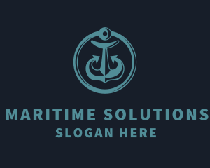 Naval - Anchor Marine Badge logo design