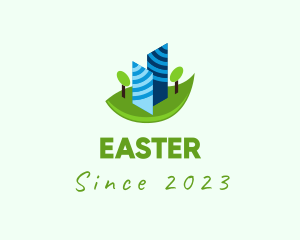 Tower - Urban Building Tree logo design