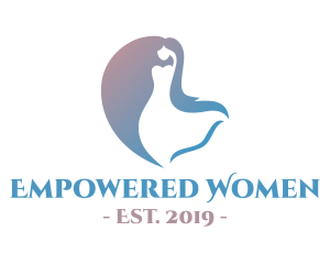 Blue Women Salon logo design