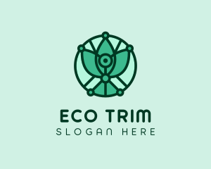 Eco Leaf Vegetarian logo design