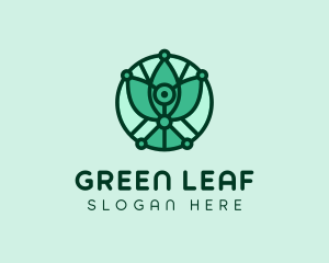 Eco Leaf Vegetarian logo design