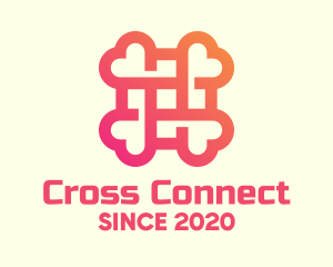 Cross - Gradient Medical Cross Heart logo design