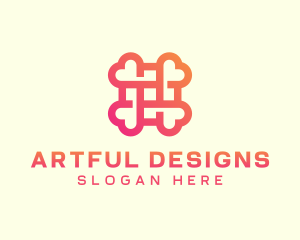 Gradient Medical Cross Heart logo design