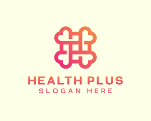 Gradient Medical Cross Heart logo design