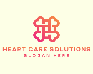 Cardiologist - Gradient Medical Cross Heart logo design