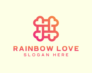 Gradient Medical Cross Heart logo design