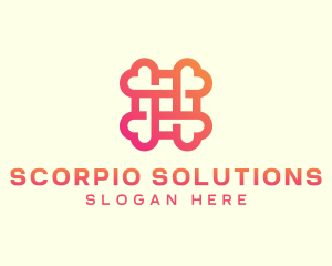 Gradient Medical Cross Heart logo design