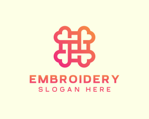 Gradient Medical Cross Heart logo design