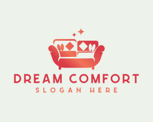 Pillow - Sofa Couch Furniture logo design