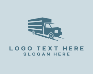 Transportation Service - Cargo Delivery Truck logo design