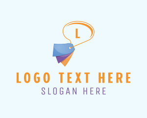Orange And White - Chat Labels Price Tag logo design