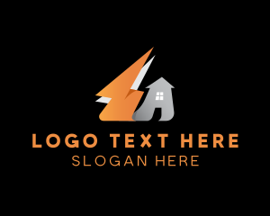 Smart Home - Lightning Power Bolt logo design