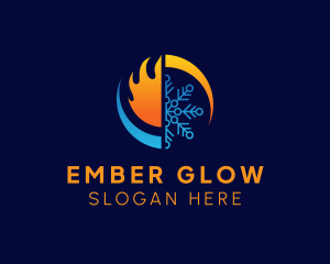 Ember - Fire Ice Temperature logo design