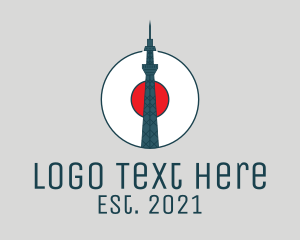Traveller - Japan Skytree Landmark logo design