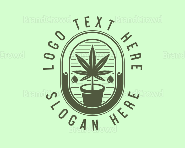 Marijuana Pot Plant Logo