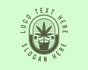 Marijuana - Marijuana Pot Plant logo design