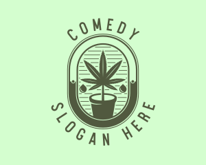 Marijuana Pot Plant Logo