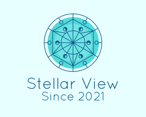 Observatory - Astral Circle Hexagon logo design