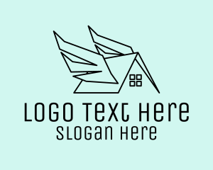 Simple - Simple House Wings logo design