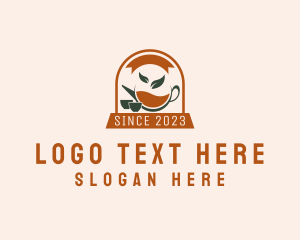 Herbal - Leaf Tea Cafe logo design