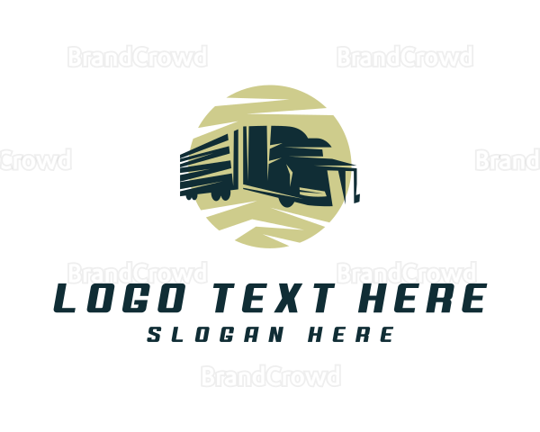 Construction Cargo Truck Logo