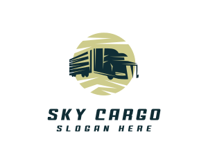 Construction Cargo Truck logo design