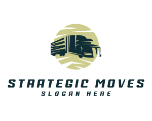 Construction Cargo Truck logo design