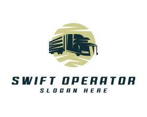 Construction Cargo Truck logo design