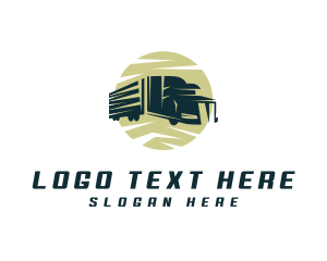Moving - Construction Cargo Truck logo design