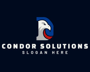 Condor - Wild Eagle Letter D logo design