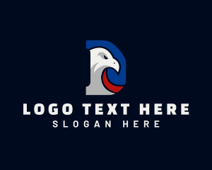 Bird - Wild Eagle Letter D logo design